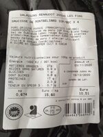 Saucisses de Montbéliard igp BBC