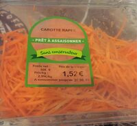 Carottes rapees