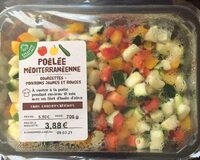Poêlée méditerranéenne courgettes poivrons jaunes et rouges