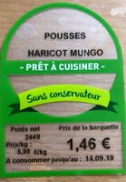 Pousses haricots mungo