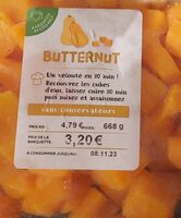 Courge de butternut cubes
