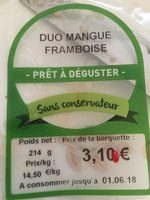 Duo mangue framboise