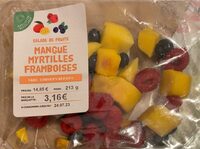Salade de fruits mangue myrtilles framboises
