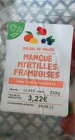 Salade de fruits mangue myrtille framboises