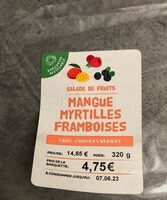 Salade de fruit   Mangue , Myrtilles,Framboises