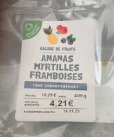 Salade de fruits ananas myrtilles framboises