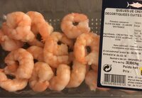 Queues de crevettes decortiquees cuites refrigerees
