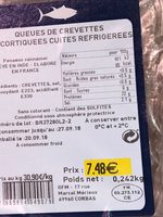 Queues de crevettes