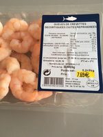 Queues de crevettes decortiquées refrigérées