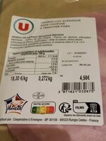 Jambon cuit supérieur sans couenne