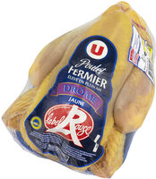 Poulet entier fermier jaune, LABEL ROUGE de la Drôme