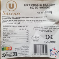 Chiffonnade de saucisson