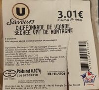 Chiffonade de viande sechee vpf montagne