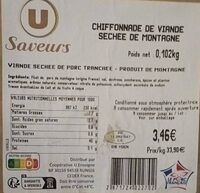 Chiffonnade de viande séchée de montagne
