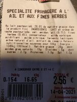 Fromage ail et fines herbes