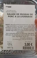 Salade de museau de porc à la Lyonnaise