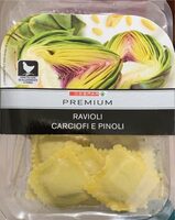 Ravioli carciofi e pinoli