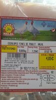 Escalopes fines de poulet Halal