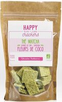Petits crackers sans cuisson Thé Matcha et Fleurs de Coco