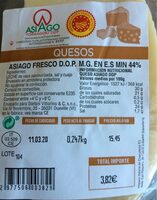 Asiago fresco DOP