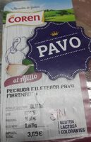 Pechuga fileteada pavo marinada