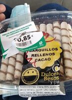 Barquillos rellenos de cacao
