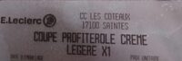 Coupe profiteroles crème légère