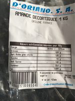 Amandes decortiquees