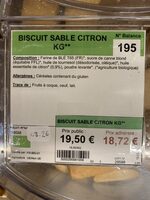 Biscuits sable citron