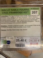 Biscuit sable fourre croc framboise