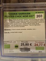 Cookie Sarrasin Pepites Choc Noir