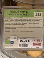 Biscuits nappé chocolat noir