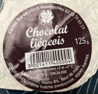 Yaourt chocolat liégeois