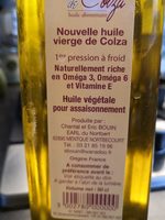 Nouvelle Huile Vierge de Colza