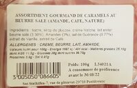 Assortiment de caramels au beurre salé