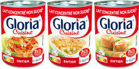 GLORIA Lait concentré non sucré entier boîtes 3x410g