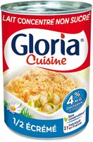 GLORIA Lait concentré non sucré 1/2 écrémé boîte 410g