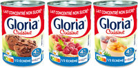 GLORIA Lait concentré non sucré 1/2 écrémé boîtes 3x410g