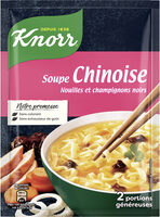 Knorr Soupe Déshydratée Chinoise Nouilles et Champignons Noirs Sachet 69g 2 Portions