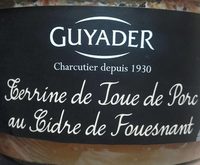 Terrine de joue de porc au cidre de Fouesnant