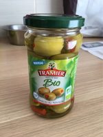 Olives vertes farcies au poivron rouge