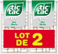 Bonbons tic tac goût menthe 2x54g