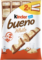 Kinder bueno white gaufrettes enrobees de chocolat blanc 2 x 2 barres