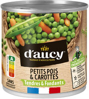 Petits pois Carottes tendres et fondants d'aucy 265g