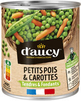 Petits pois Carottes tendres et fondants d'aucy 530g