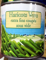 Haricots verts extra fins coupés sous vide
