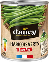 Haricots verts extra fins d'aucy 440g
