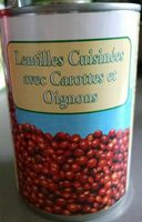 Lentilles cuisinées avec carottes et oignons