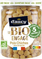 Pois chiches sans sel ajouté Bio engagé d'aucy 340g