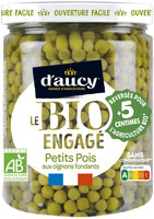 Petits pois aux oignons fondants Bio engagé d'aucy 340g